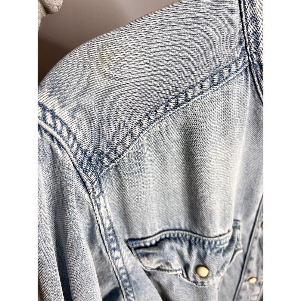 All Saints‎ Loe Snap Front Denim Shirt Dress Size XS - Picture 8 of 9